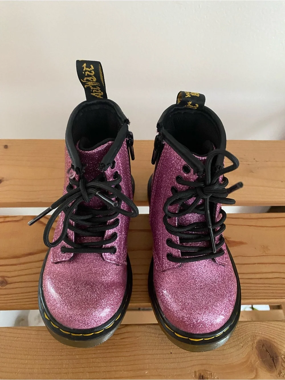 Dr. Martens Doc Martens Pink Glitter 1460 Boots 7 Girls